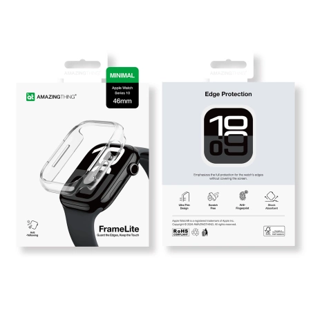 AmazingThing Minimal Case für Apple Watch 46 mm – Transparent