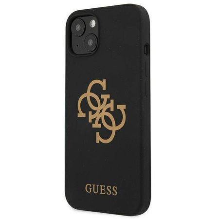 Guess nakładka do iPhone 13 Mini 5,4" GUHCP13SLS4GGBK czarny hard case Silicone 4G Logo