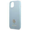 Original Handyhülle IPHONE 13 Guess Hardcase Saffiano 4G Small Metal Logo (GUHCP13MPS4MB) blau