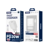 JELLICO wall charger EU53 PD 30W 1xUSB-C + cable USB-C - Lightning White