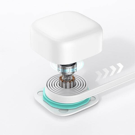 USAMS Lad. network. 1xUSB-C with retractable cable Lighning (head only) PD+QC 35W Gan Fast Charging white/white XMF Series CC209TC02 (US-CC209)