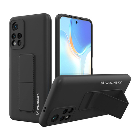 Wozinsky Kickstand Case Silikon Ständer Cover für Xiaomi Redmi Note 11S / Note 11 schwarz