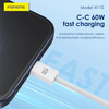 Foneng Kabel X110 - Typ C na Typ C - PD 60W 3A 1,2 metr biały