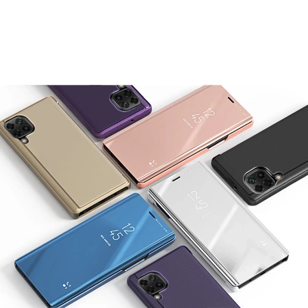 Clear View Case Cover für Samsung Galaxy A22 4G blau