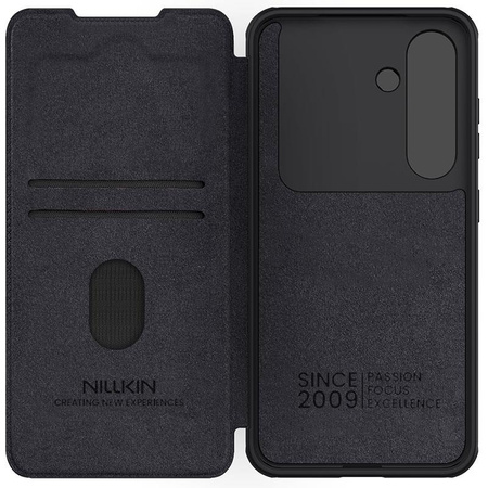 Nillkin Qin Pro Leather Case Samsung S25+, BLACK / CZARNY