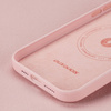 Dux Ducis Grit Ledertasche für iPhone 14 Plus Elegante Kunstlederhülle (MagSafe-kompatibel) Rosa