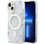 Guess GUHMP14MPCUMAH iPhone 14 Plus 6.7" white/white hardcase Marble MagSafe