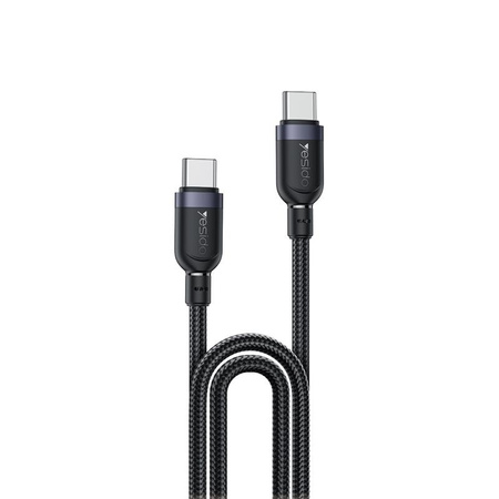 Yesido Kabel CA192 60W Type-C/Type-C 2m 3A, BLACK / CZARNY