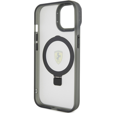 Ferrari FEHMP15SUSCAK iPhone 15 6,1&quot; schwarz/schwarz Hardcase Ring Stand 2023 Collection MagSafe