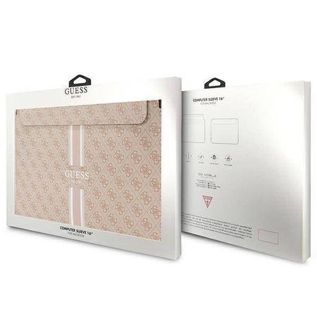 Tasche LAPTOP 16" Guess Sleeve 4G Printed Stripes (GUCS16P4RPSP) rosa