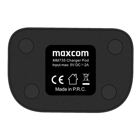 Telefon - MAXCOM MM 735 + opaska SOS CZARNY