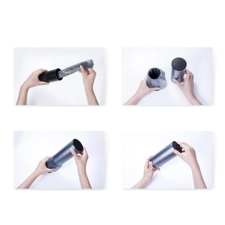 Baseus samochodowy mini kosz na śmieci z pokrywką do auta czarny (CRLJT-01)