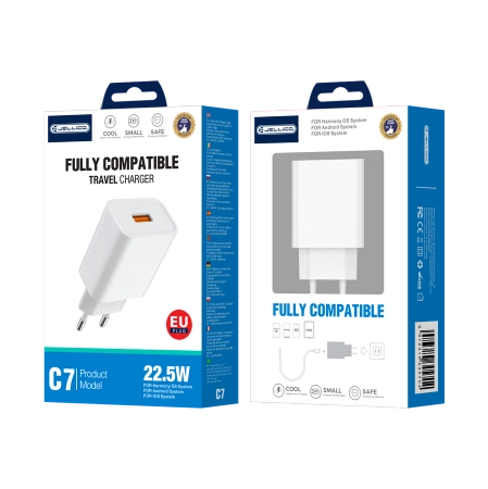 JELLICO Netz-Ladegerät C7 22.5W 1xUSB QC3.0 weiss