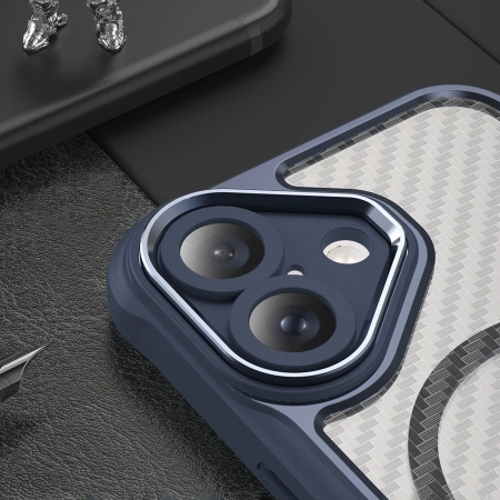 Leading Series MagSafe Silikonhülle für iPhone 16 Plus – blau