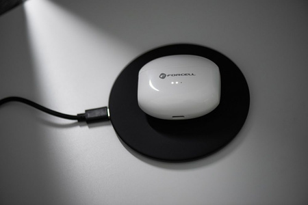 FORCELL F-AUDIO słuchawki bezprzewodowe / bluetooth stereo TWS CLEAR Sound białe