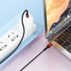 Blavec Kabel Raptor pleciony - USB na Typ C - PD 66W 6A 1 metr (CRA-UC6BR10) czarno-czerwony