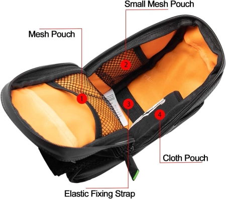 Rockbros C7-1 waterproof bicycle bag with saddle mounting 1.5l - black