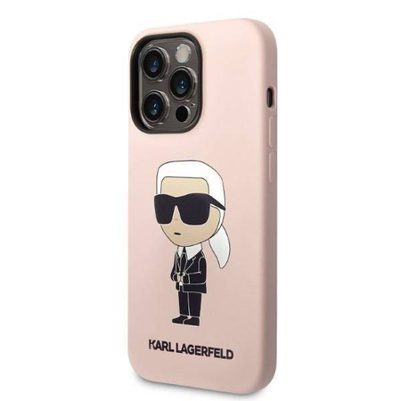 Karl Lagerfeld nakładka do iPhone 14 Pro Max 6,7" KLHCP14XSNIKBCP różowa hardcase Silicone Ikonik