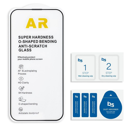 Szkło hartowane do iPhone 15 / 16 Blue Star 5D AR czarne