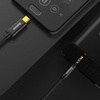 Baseus kabel audio stereo przejścióka AUX 3,5 mm mini jack - USB Typ C do telefonu tabletu 120cm czarny (CAM01-01)