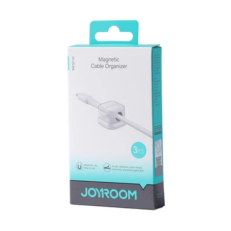 Joyroom JR-ZS368 magnetic cable organizer - white (3 pcs.)