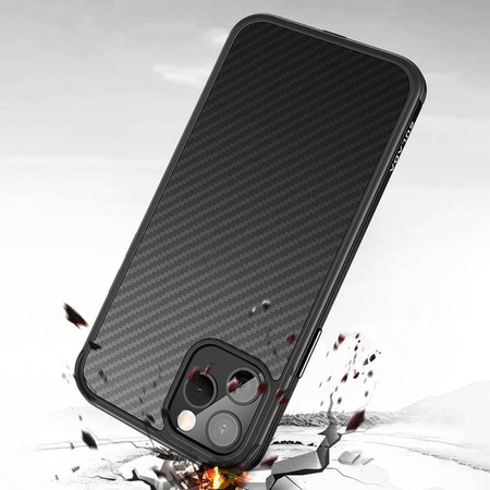 Case IPHONE 11 PRO MAX Sulada Carbon Fiber Hybrid Case black