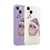 MX OWL SLEEPY IPHONE 13 MINI PURPLE / FIOLETOWY