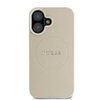 Guess GUHMP16SPGHSMME iPhone 16 6.1" beżowy/beige hardcase Grained Ring MagSafe