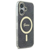 Original Handyhülle IPHONE 16 Guess Hardcase IML 4G MagSafe (GUHMP16SH4STK) schwarz