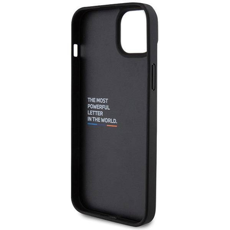 BMW Leather Carbon case for iPhone 15 Plus - black