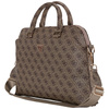 Tasche LAPTOP 15" Guess 4G Zipper Pocket Triangle Logo braun