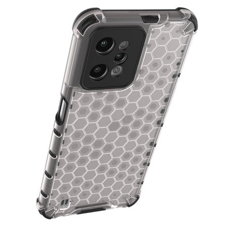 Honeycomb case armored cover with a gel frame Realme C31 transparent