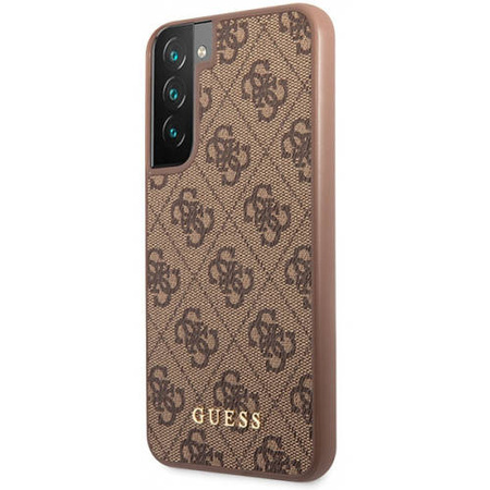 Guess 4G Metal Logo - Etui Samsung Galaxy S23 (brązowy)