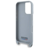 Original Handyhülle IPHONE 16 BMW Hardcase M Edition Carbon Stripe & Strap (BMHCP16S23PSCCG) grau