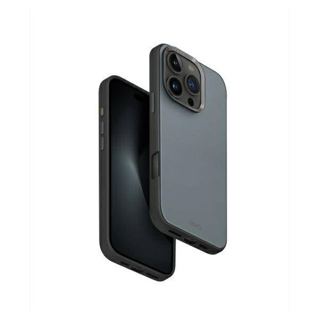 Schutzhülle IPHONE 16 PRO UNIQ Lyden DS Magclick Charging Washed blau & schwarz
