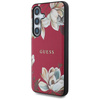 Etui Guess Grained Printed Flower Pattern MagSafe do Samsung Galaxy S25 fuksja