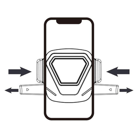 WK Design uchwyt samochodowy na kratkę wentylacyjną czarny (WP-U82 black)