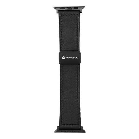 Pasek do Apple Watch Forcell F-Design FA21 skóra ekologiczna 38 / 40 / 41 mm czarny