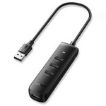 Ugreen HUB 4w1 USB - 4x USB Typ A 3.0 PD DC 12V 0.25m czarny (CM416 10915)