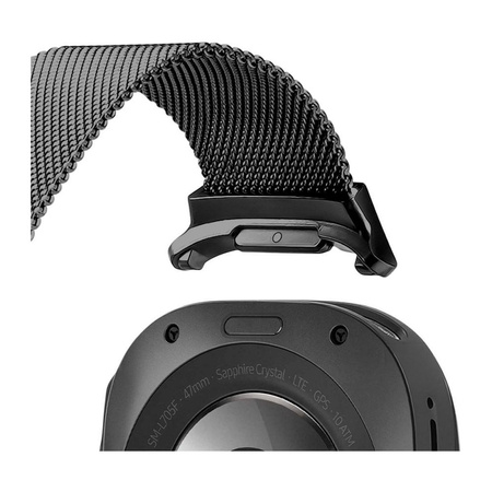 DUX DUCIS pasek MILANESE magnetyczny ze stali nierdzewnej 47 mm czarny