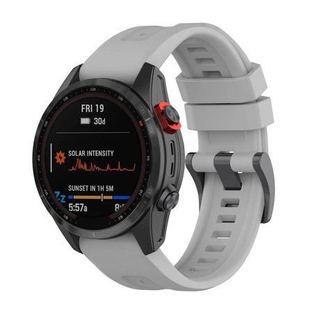 Pasek / opaska do smartwatcha Garmin FENIX 3 / 3HR / 5X / 6X / 6X PRO / 7X / 7X PRO szary (12)