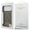 Guess Leather 4G Triangle Strass MagSafe Case für iPhone 17 Pro Max - Braun