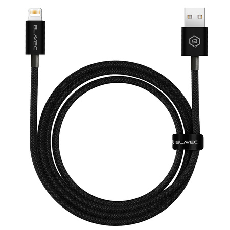 Blavec Kabel Candy oplot - USB na Lightning - 2,4A 3 metry (CCA-UL24B30) czarny
