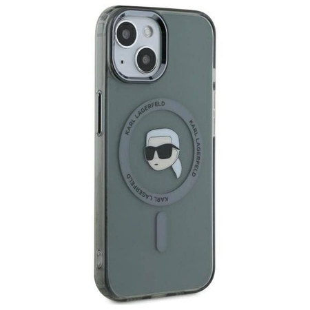 Karl Lagerfeld nakładka HC MagSafe IML Metal K. Head do iPhone 15 6,1" czarna