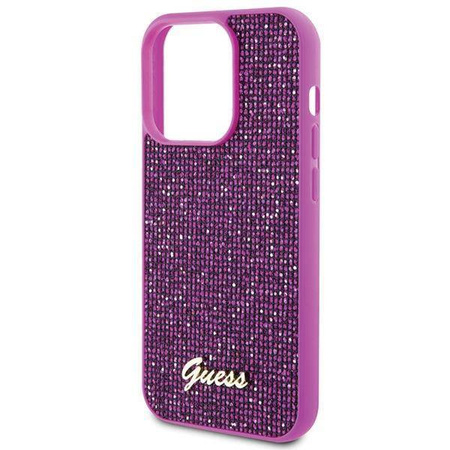 Guess Disco Metal Script case for iPhone 15 Pro - pink