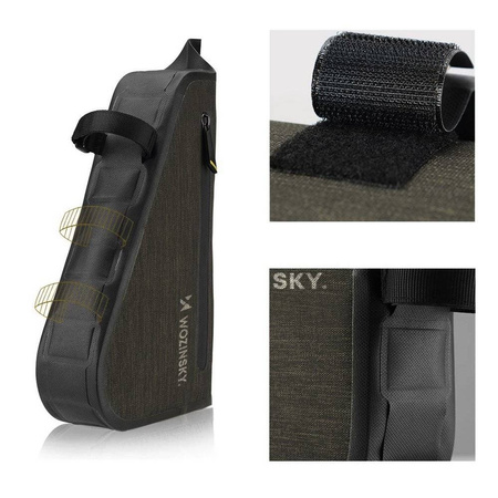 Wozinsky torba rowerowa na ramę roweru 8L szary (WBB15BK)