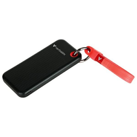 Verbatim Dysk SSD 1TB - brelok do kluczy  z kablem USB 3.2 gen.2 czarno-czerwony/black-red 32192