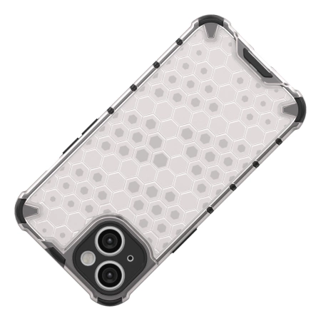Wabenhülle für iPhone 14 gepanzerte Hybridhülle schwarz