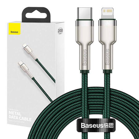 Baseus Cafule Series Metal Data Cable Type-C to iP PD 20W 2m Green