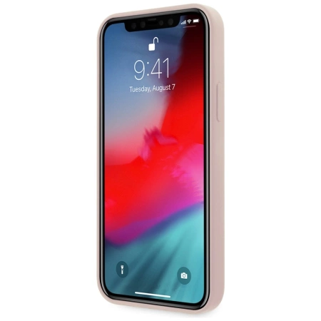 Guess Silicone Script - Etui iPhone 12 mini (różowy)